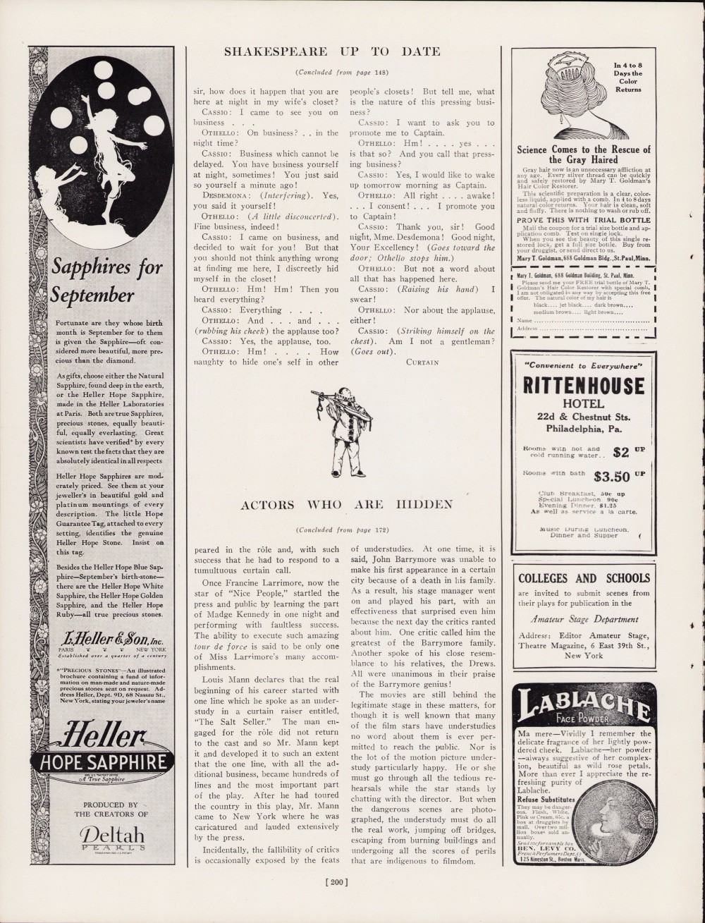 Theatre Magazine Sept 1921