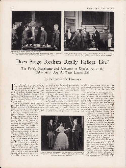Does Stage Realism Really Reflect Life?