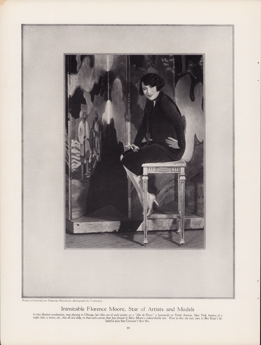 Inimitable Florence Moore, Star of Artists and Models
