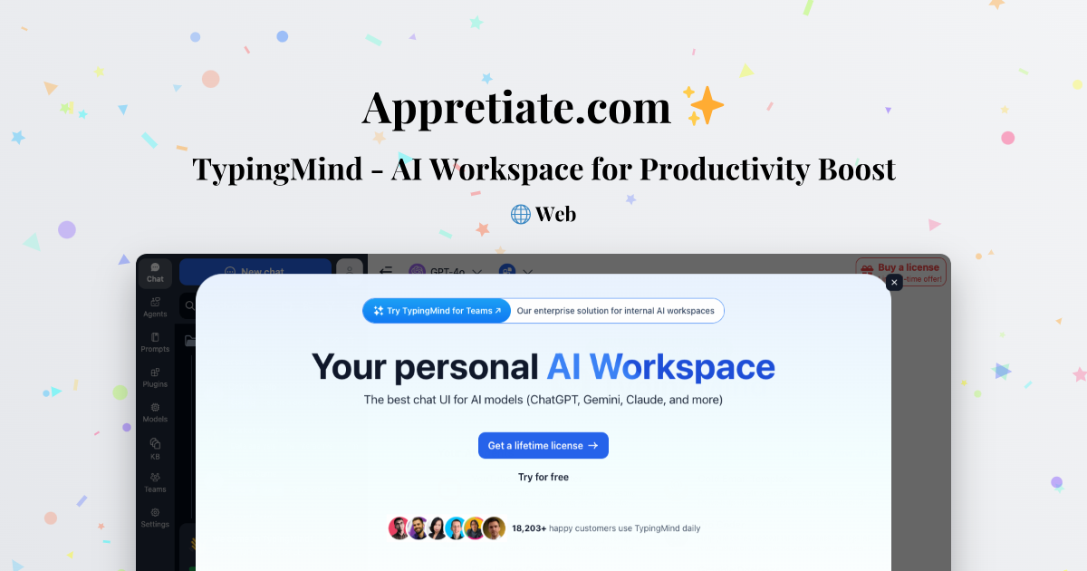 TypingMind - AI Workspace for Productivity Boost