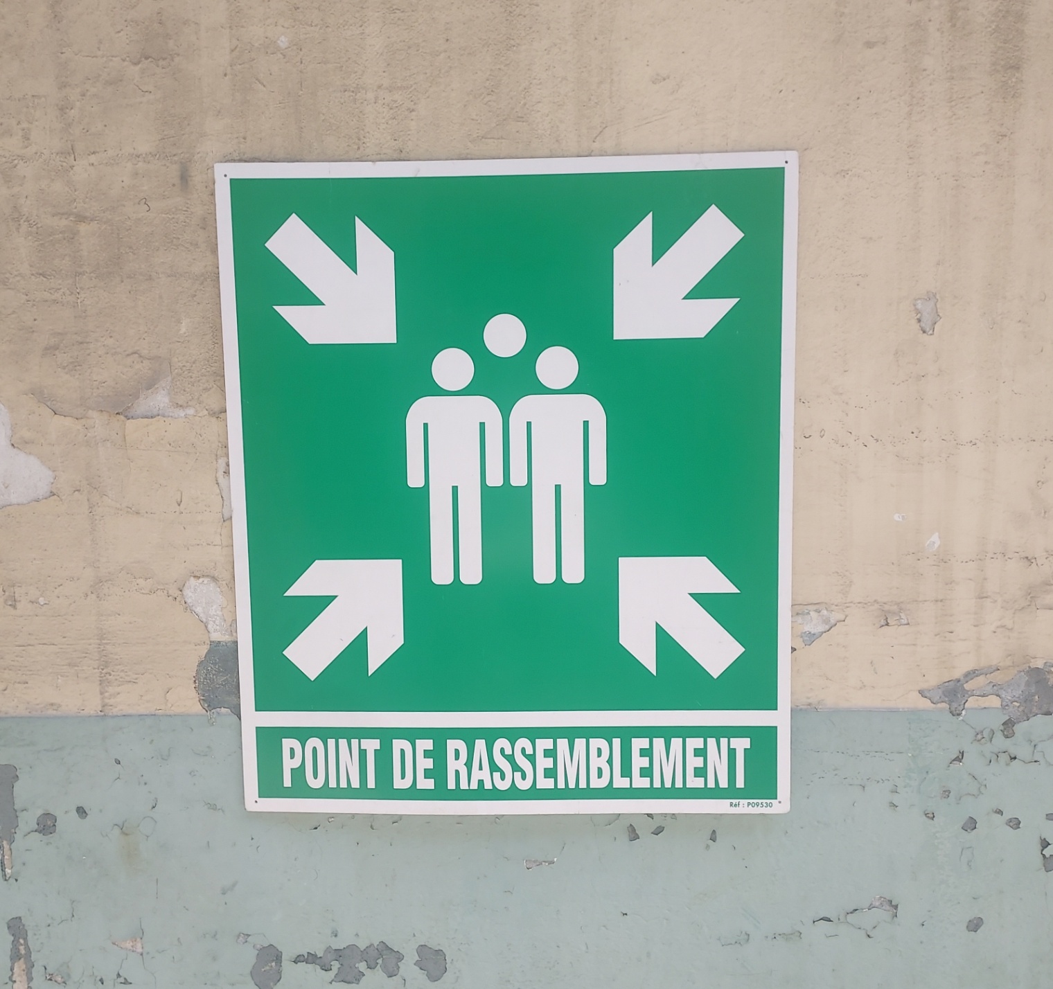 Panneau de signalisation "Point de rassemblement"